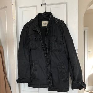 old nany, pilot-style jacket.